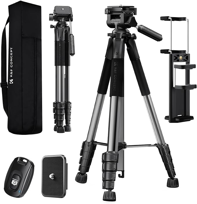 K&F CONCEPT Camera Tripod, Cellphone Clip