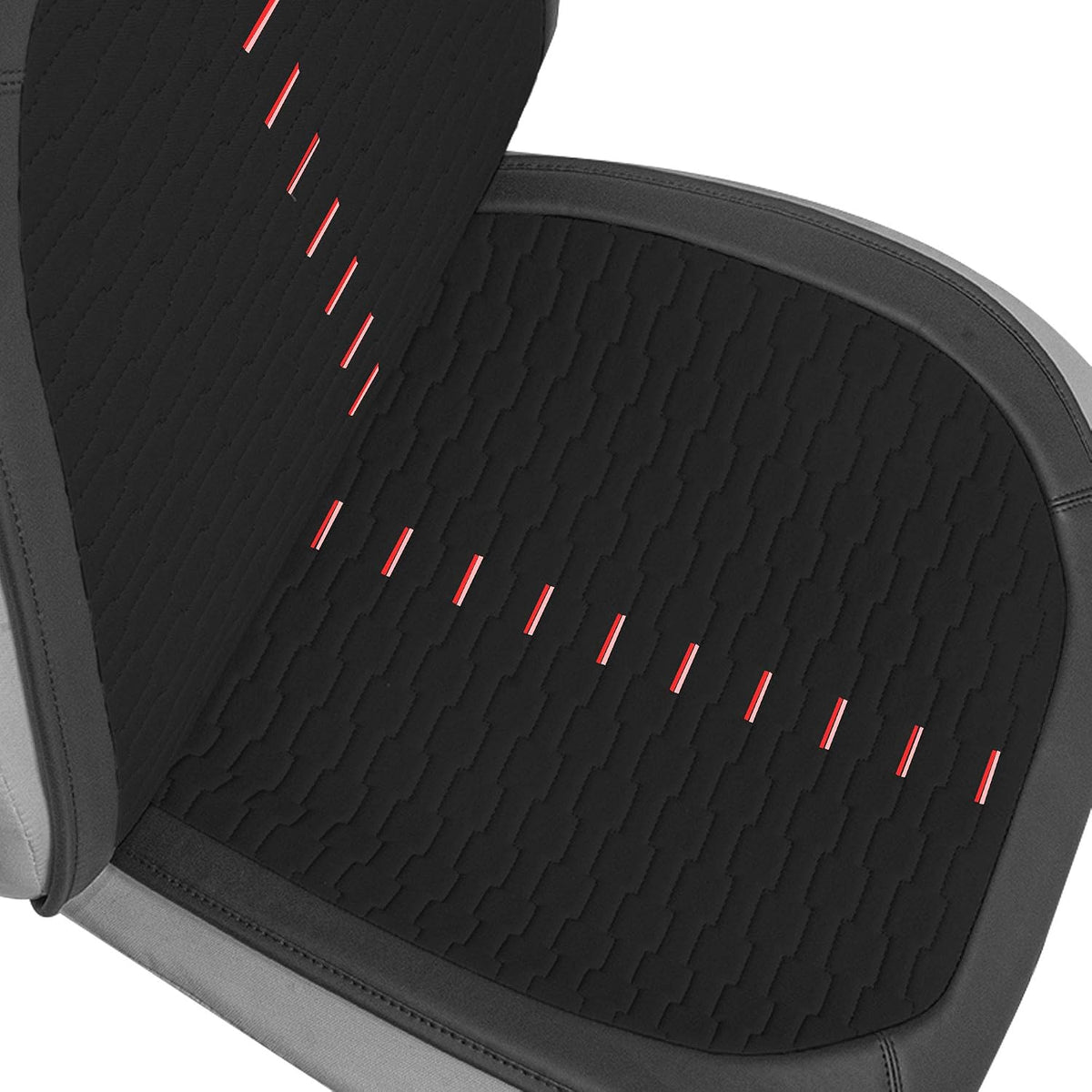 FH Group Front Set Automotive Seat Cushions - Car Seat Covers for Low Back Car Seats, Universal Fit, Airbag Compatible Seat Cover for SUV, Sedan, Van, Black