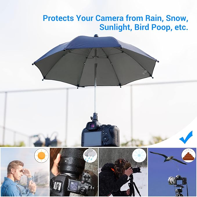 DSLR Mirrorless Camera Hot Shoe Umbrella Rain Cover Protector Sunshade