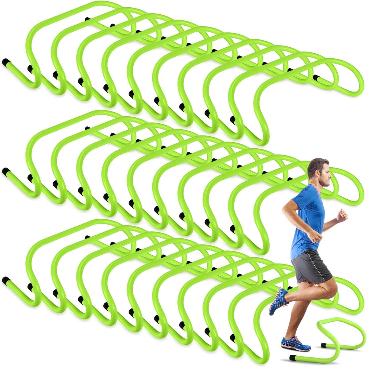 Wettarn 30 Pcs Agility Training Hurdles - 6" Speed Hurdles for Kids & Athletes | Indoor & Outdoor Sports