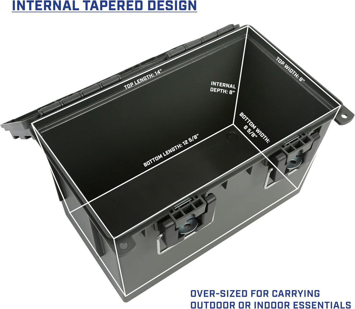 Sheffield XL Storage Bins with Lids - 2-Pack Stackable, Lockable & Water-Resistant Containers
