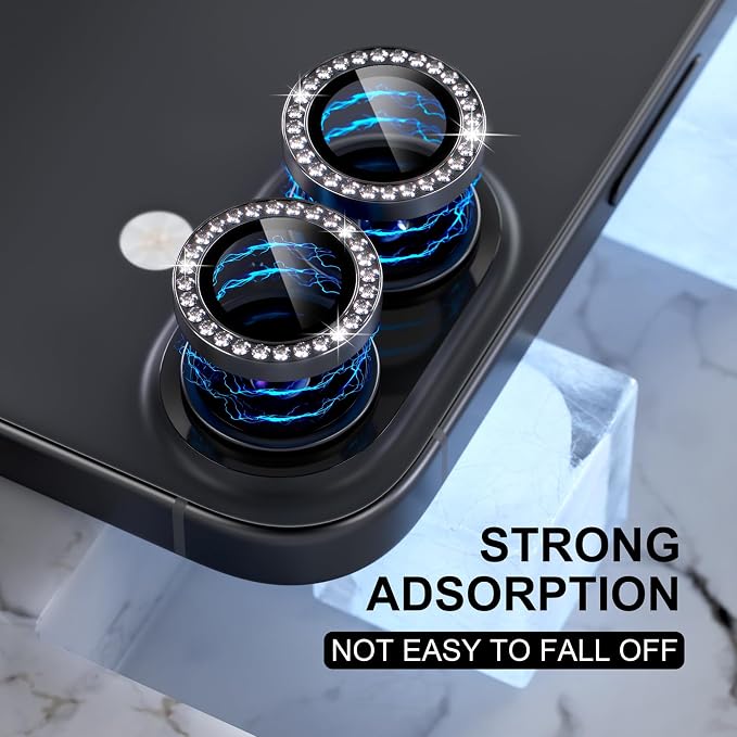 Choiche Compatible for iPhone 17 Camera Lens Protector Bling, 9H Tempered Glass