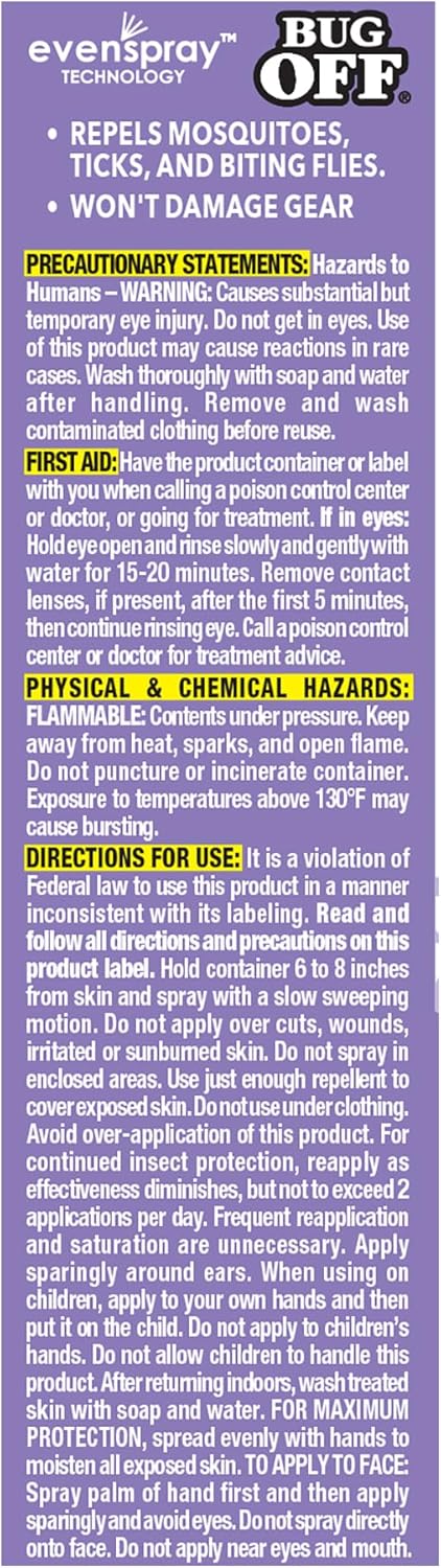 OFF! Clean Feel Insect Repellent - 20% Picaridin Bug Spray for Long-Lasting Protection | 5 oz