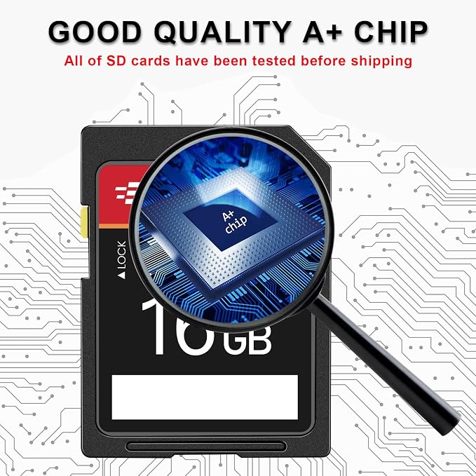 5-Pack of SD Card 16GB EASTBULL Class 10 SD Card U1 V30 High-Speed 100MB/s Read