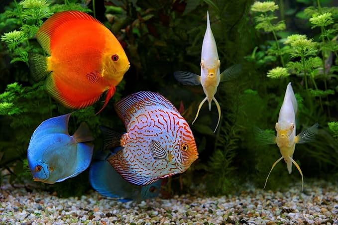 Aquatic Foods Inc. Tropical Fish Flakes, Mix of Krill, Color Enhancing, Spirulina Flakes for Cichlids, Angels, Live Bearers, Tetras, Guppies, All Tropical Fish...WL 2oz Sm Jar