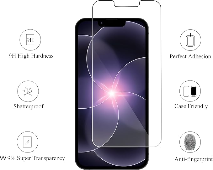 Ailun Screen Protector for iPhone 17e / iPhone 16e / iPhone 14 / iPhone 13 /