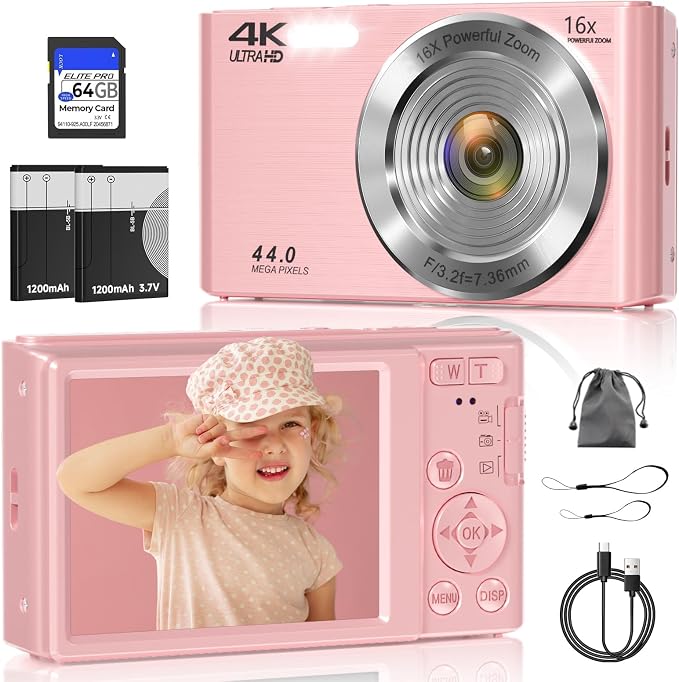 Digital Camera, FHD 4K 44MP Digital Camera