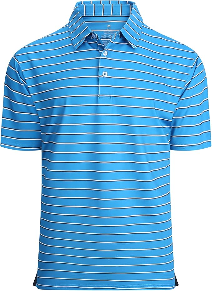 Alex Vando Mens Golf Shirt Moisture Wicking Quick-Dry Short Sleeve Casual Polo Shirts for Men