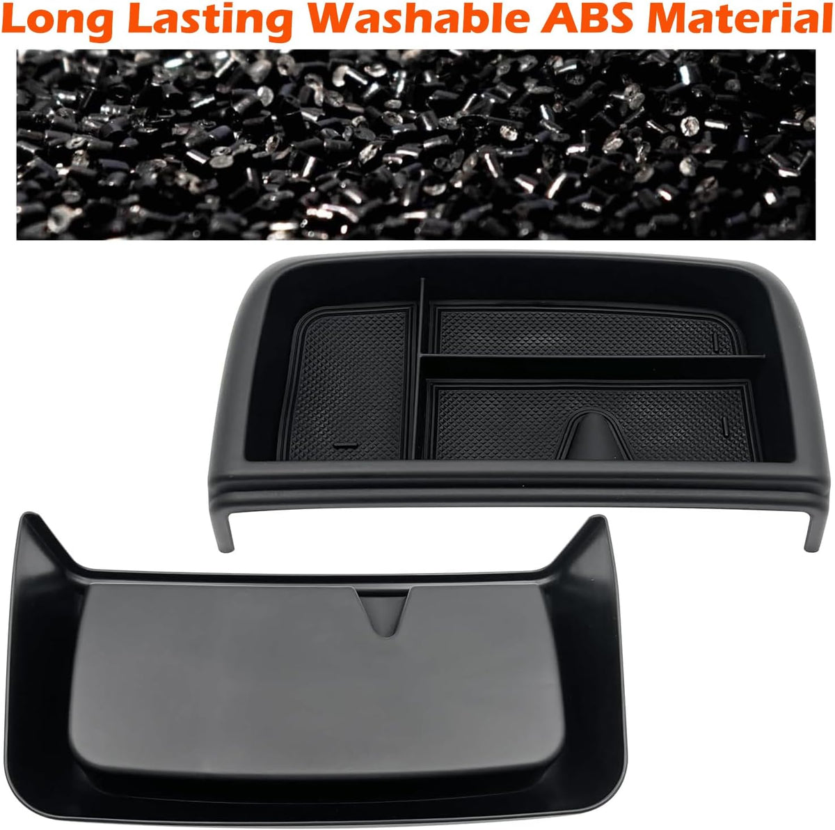 Dash Storage Tray Insert behind Screen Organizer Storage Accessories fit for 2021 2022 2023 2024 GMC Yukon Chevy Tahoe Suburban Fit for Power Sliding Console