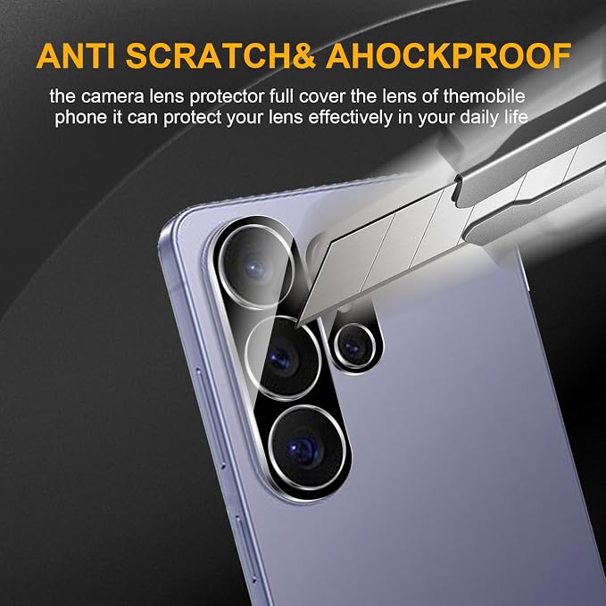 3 Pack Camera Lens Protector for Samsung Galaxy S26 Ultra, Tempered Glass