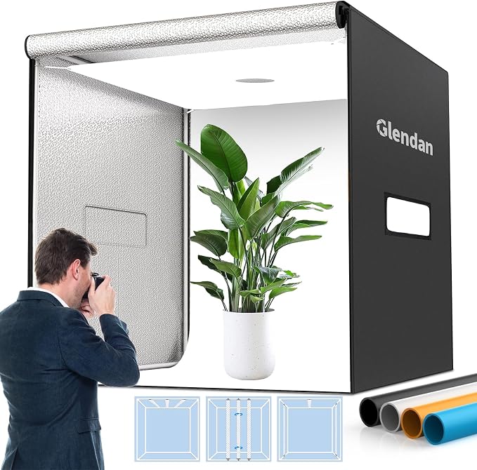 Glendan 40"x40" Light Box Photography, Large Photo Light Box