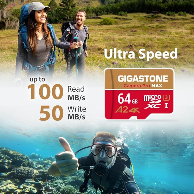 【5-Years Data Recovery】 GIGASTONE 64GB Micro SD Card