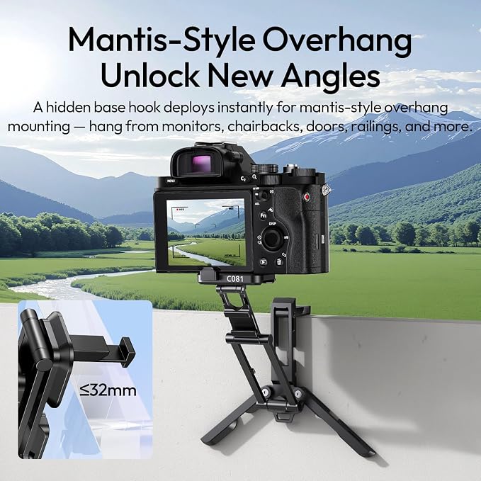 ULANZI C081 Mini Camera Tripod Stand, 4-in-1 Handheld Grip, Foldable Desktop