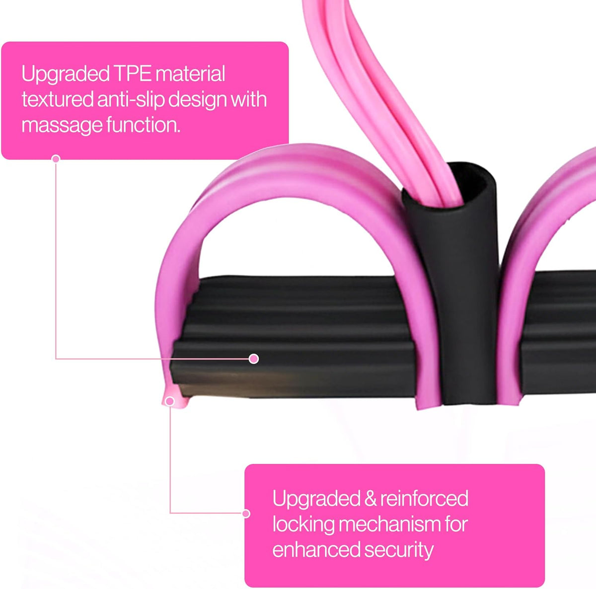 Pedal Resistance Band - 6 Tube Multifunction Foot Pedal for Arm & Waist Training | Home Gym Equipment