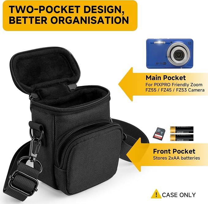 Travel Case Compatible with Kodak PIXPRO FZ55/FZ53/FZ45/FZ43 16MP Digital Camera