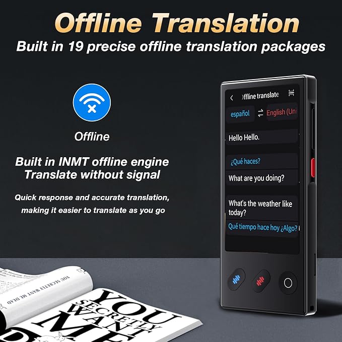 Language Translator Device 2025, AI & ChatGPT & No WiFi Needed, Real-Time Two