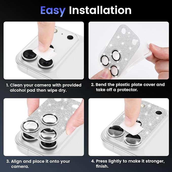 Tensea for iPhone 17 Pro Camera Lens Protector, Metal Aluminum Alloy Tempered