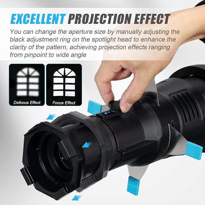 Bowens Mount Spotlight Conical Optical Snoot kit, Photography Lighting Accessory