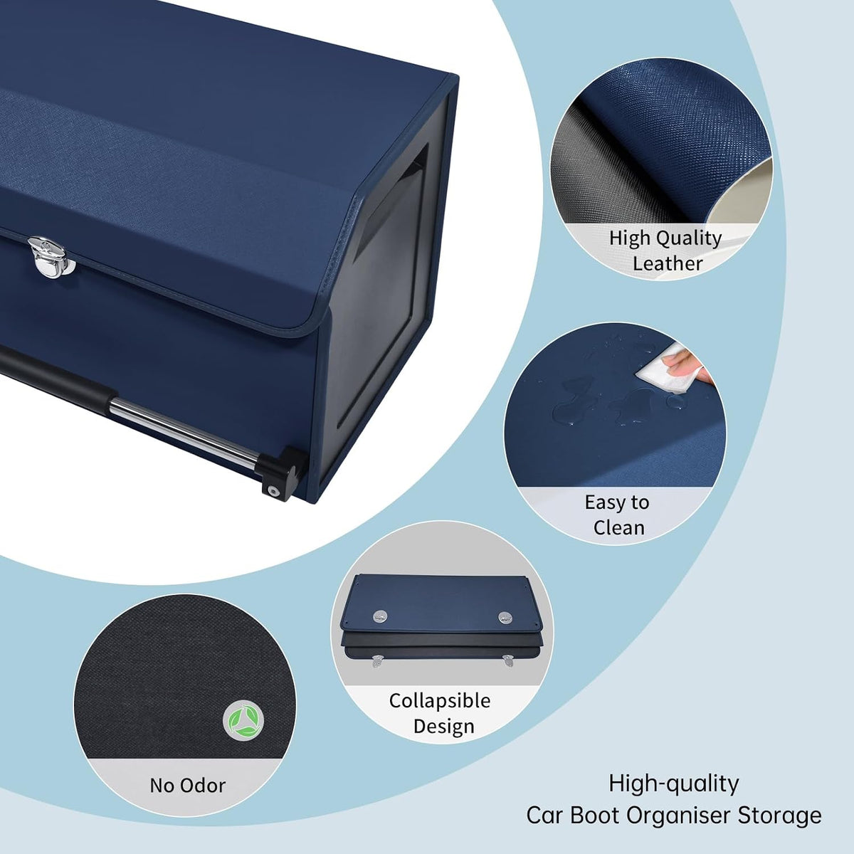 Trunk Organizer for Car with Lid Leather Trunk Organizer Car Organizer