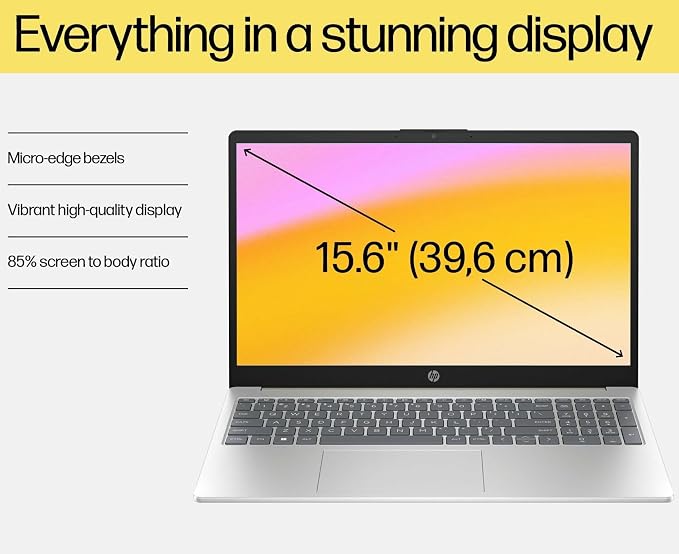 HP Pavilion 15.6" Laptop, 2026 Edition, 8GB RAM 256GB SSD | Intel Processor, WiFi 6, Windows 11, Everyday use