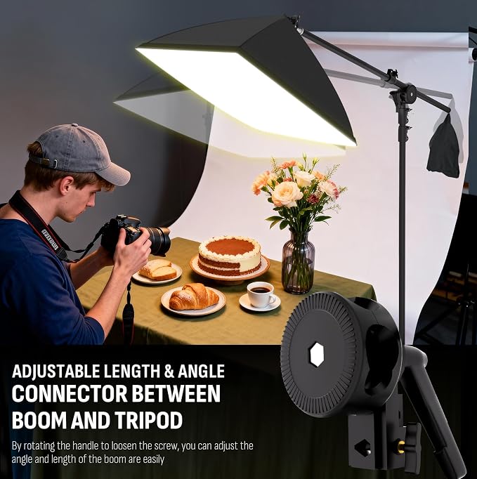 NiceVeedi Softbox Photography Lighting Kit, Overhead Studio Lights
