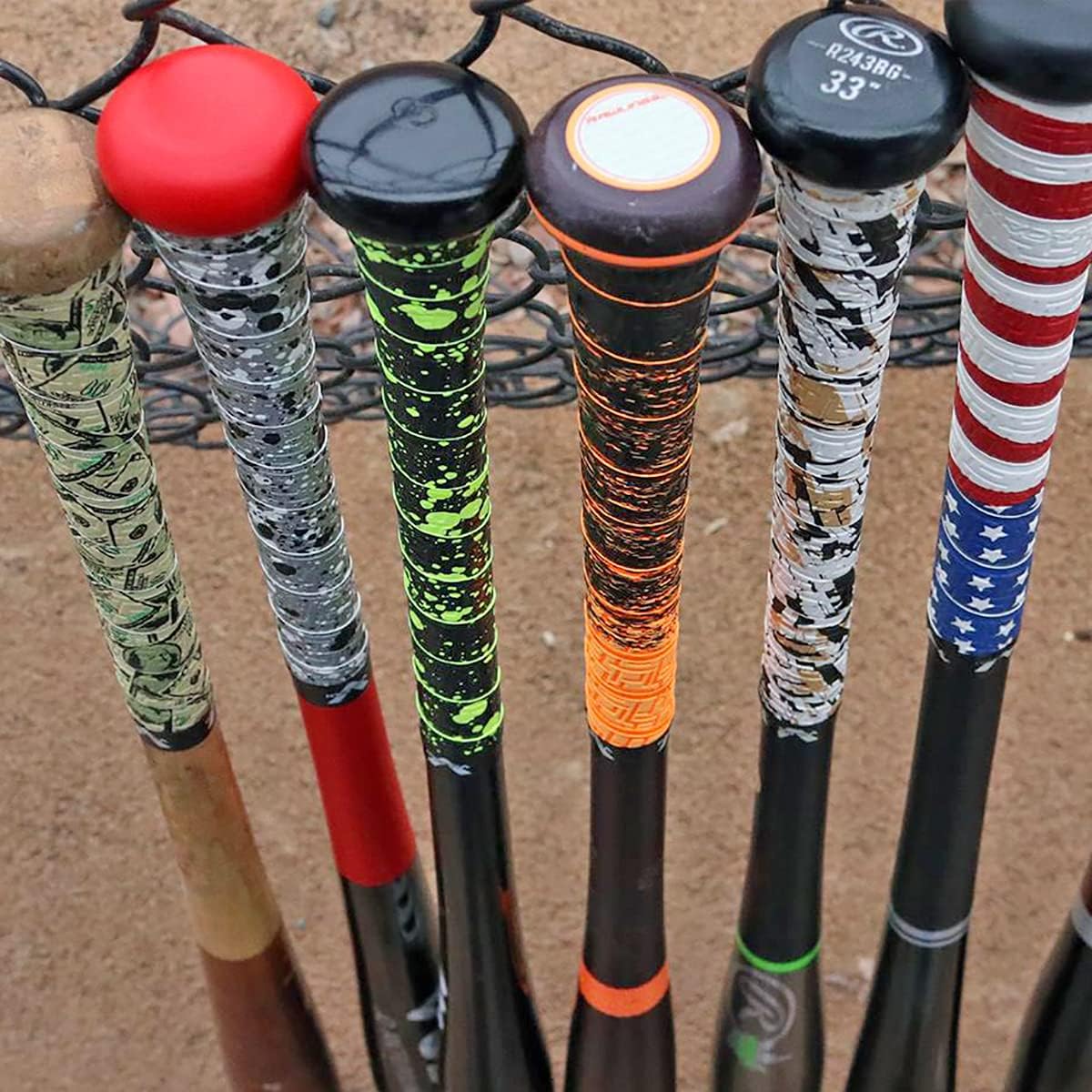 Vulcan Bat Grip - 0.50mm / 1.00mm / 1.75mm | Perfect for Baseball & Softball | Multiple Colors Available