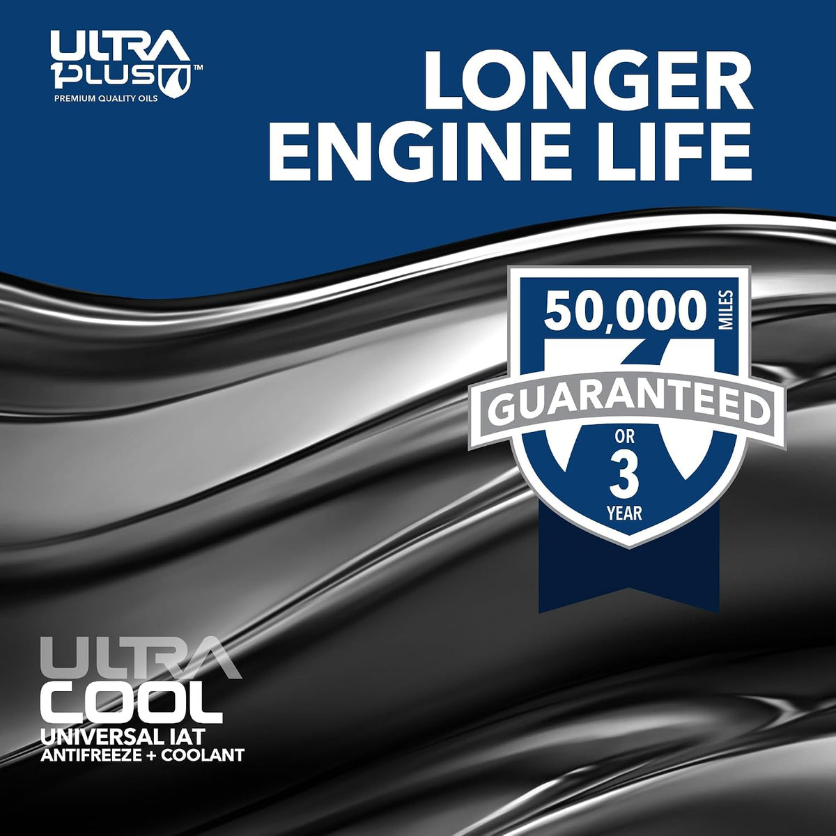ULTRA 1PLUS Antifreeze Coolant - Universal Premixed 50/50 Orange - Ready to use Engine coolant - Gallon 4 QTS