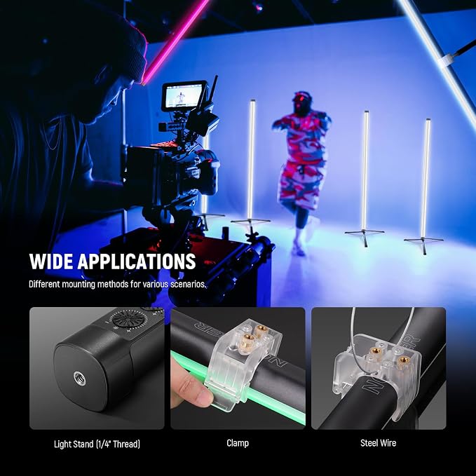 NEEWER TL120C RGB Tube Light, 42W Full Color RGBWW Photography LED Video Light
