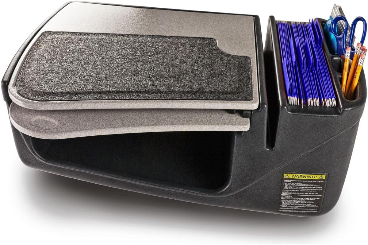 AutoExec GripMaster Car Desk for Your Vehicle Workstation and Mobile Office, Mahogany with 400 watt Power Inverter