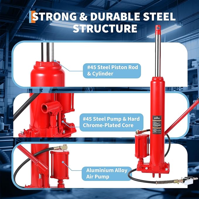 8-Ton Hydraulic Ram Jack-Air Pump