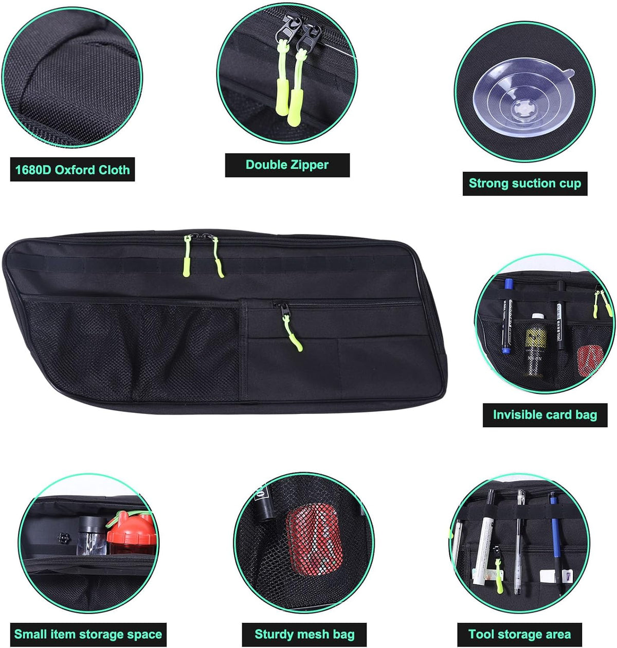 Car Trunk Organizer Storage Cargo for Hummer EV SUV Accessories Large Capacity Stable Foldable Multi-Function Trunk Side Window Luggage Storage Bag Rear Trunk Organizer for 2024 2025 2026 (Right)