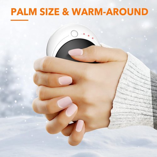BESKAR Rechargeable Hand Warmer - 5200mAh Double-Sided Electric Heater | Portable USB Quick Charge for Outdoor Use