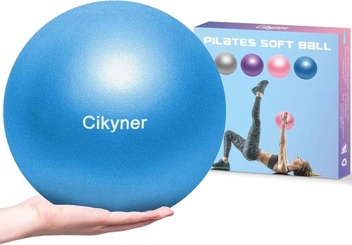 Cikyner 9-Inch Soft Pilates Ball - Mini Exercise Ball for Yoga, Physical Therapy & Balance Training