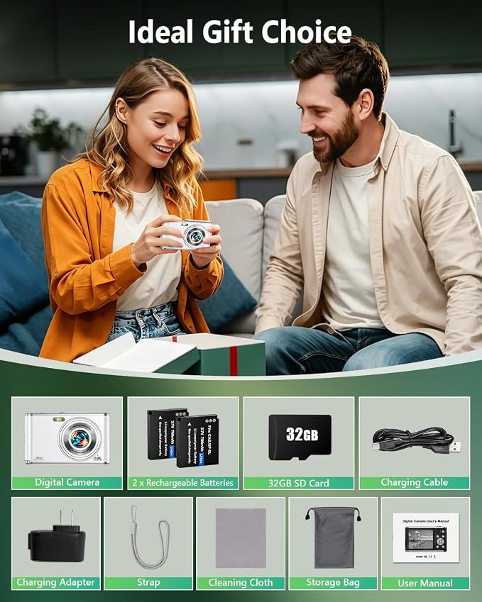 2026 Upgraded 4K Digital Camera