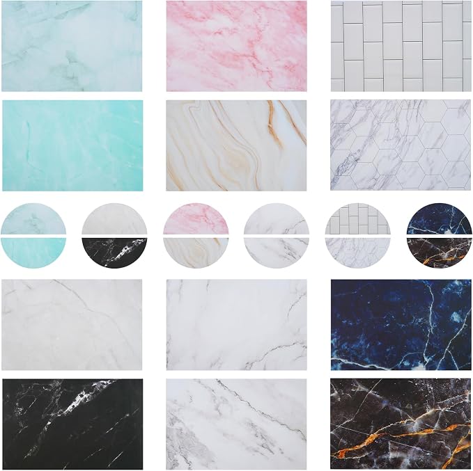 12PCS 12Patterns Product Photography Backdrops, Photo Backdrop Double Sided