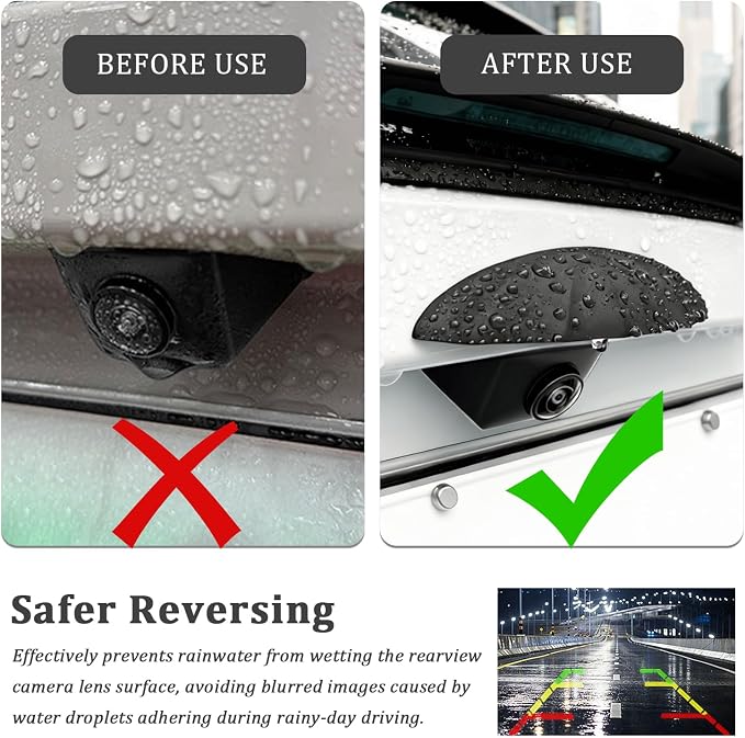 Car Backup Camera Rain Cover, Soft Silicone Car Backup Camera Rain Shield