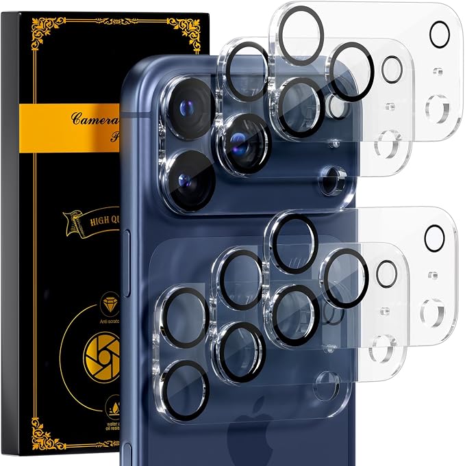 for 6 Pack iPhone 17 Pro Max Camera Lens Protector 9H Tempered Glass Camera