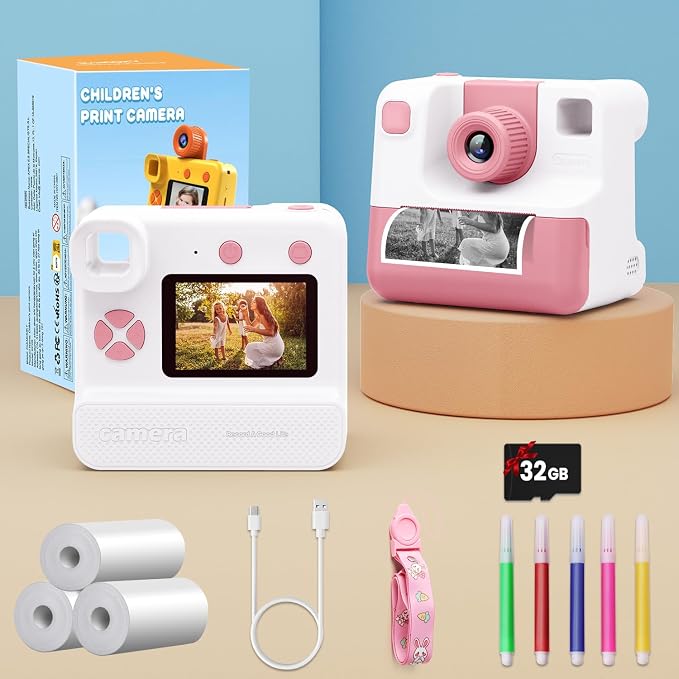 Kids Camera Instant Print, Christmas Birthday Gifts