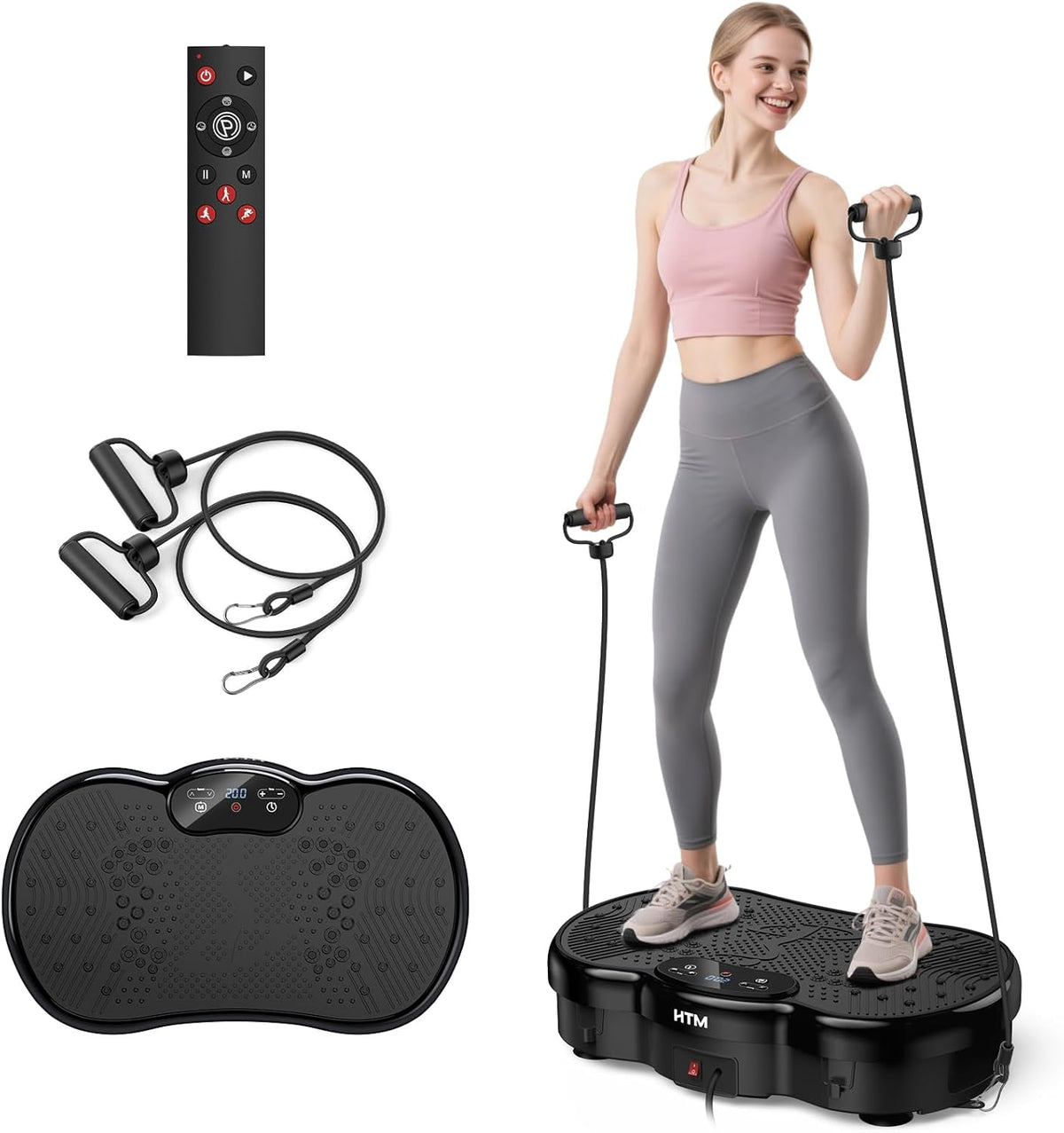 Skiennix Vibration Plate Exercise Machine - Whole Body Shake Plate for Weight Loss | 300 Lbs Capacity, 120-Speed, 9 Workout Modes