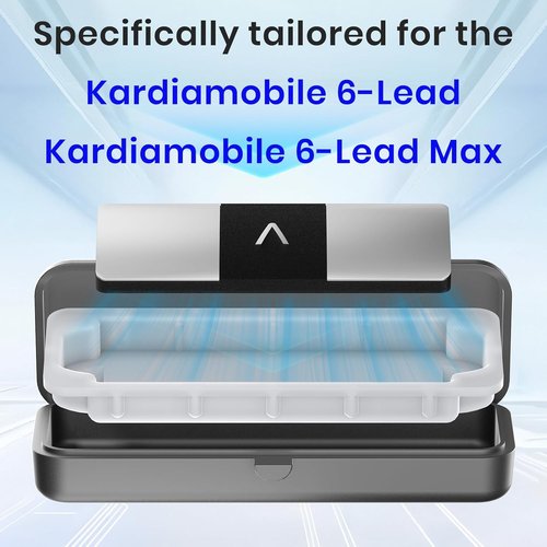 KardiaMobile 6L Carry Case - Portable EKG Heart Monitor Case with Silicone Pad for 6L Max