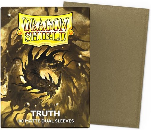 Dragon Shield | Soul & Truth Bundle - Red/Gold 3×100 CT Matte Dual Standard Size Card Sleeves | Premium TCG Protection for Magic: The Gathering