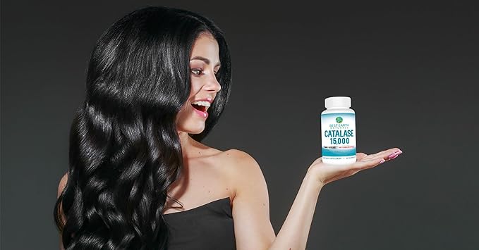 Best Earth Naturals Catalase Supplement 15,000 - Hair Supplements for Strong Hair - 30-Day Supply