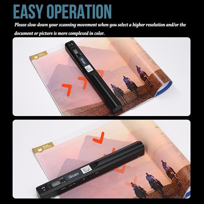 A4 Document Scanner, Portable Card Photo Scanner