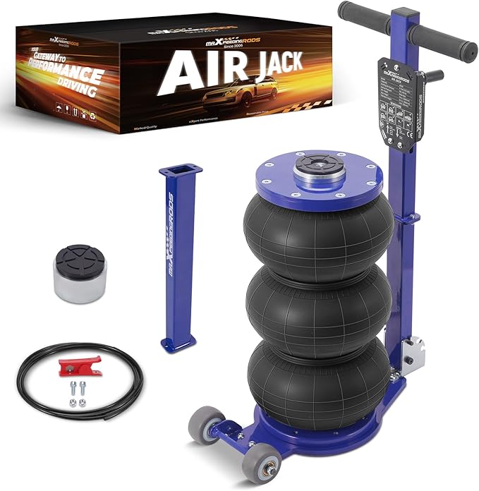 maXpeedingrods 5 Ton (11000 lbs) Air Jack Heavy Duty Pneumatic Jack, Lifting Range 7.87" to 19.69", with 2.36" Extension Adjustable Handle, for Pickup Trucks SUV Van Garage Repair