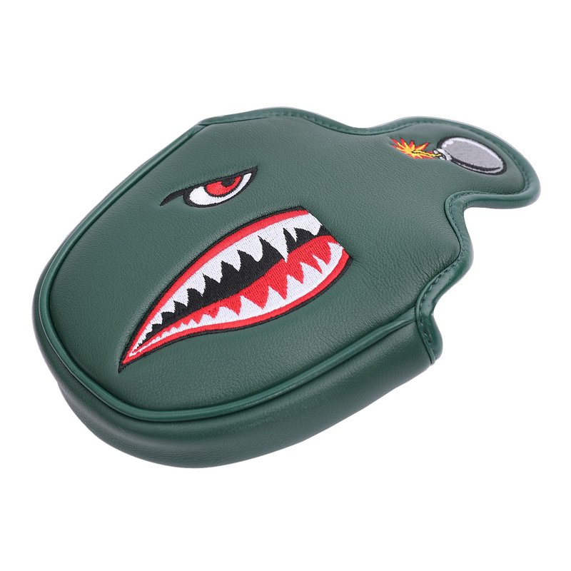 SHABIER New Flying Tiger Warshark Golf Headcover for Golf Club (Green, Mallet Headcover)
