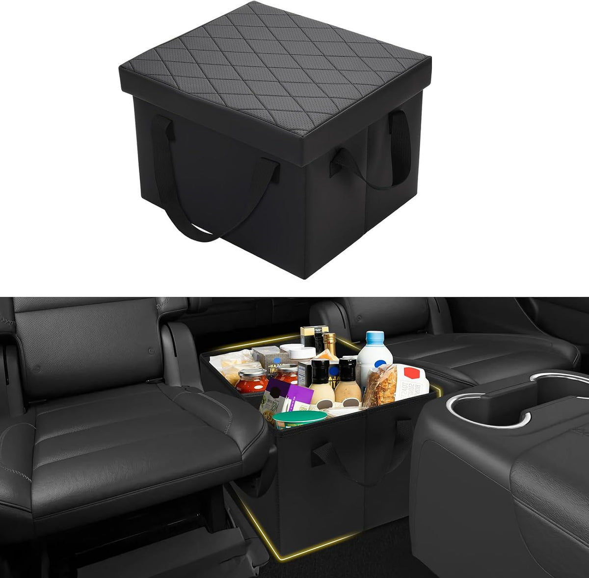 Mixsuper Liner Car Seat Organizer for Chevrolet Traverse 2018-2026, Console Organizer Backseat Box for Chevy Traverse, Dog Box Storage Bin Supplies Travel Accessories