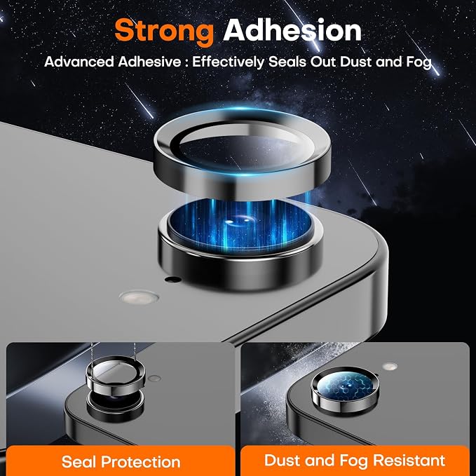 for iPhone 16e/iPhone 17e Camera Lens Protector, Tempered Glass Screen