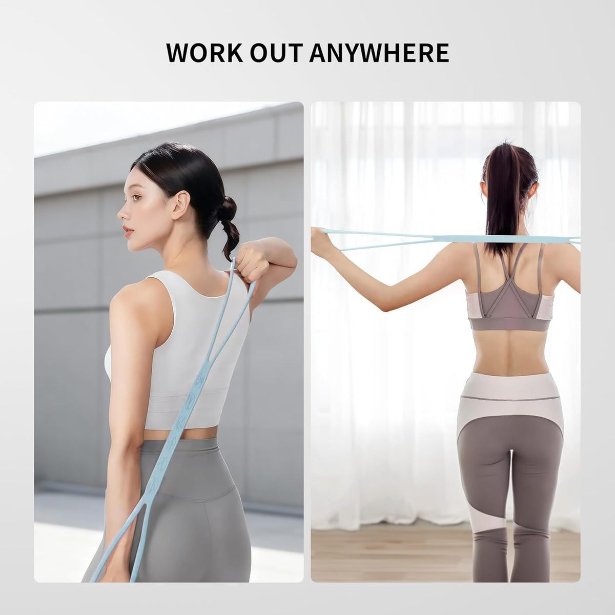 PROIRON Figure 8 Resistance Bands - Versatile 15/25/35 LBS for Yoga & Strength Training | Ideal for Arm, Chest & Shoulder Stretching