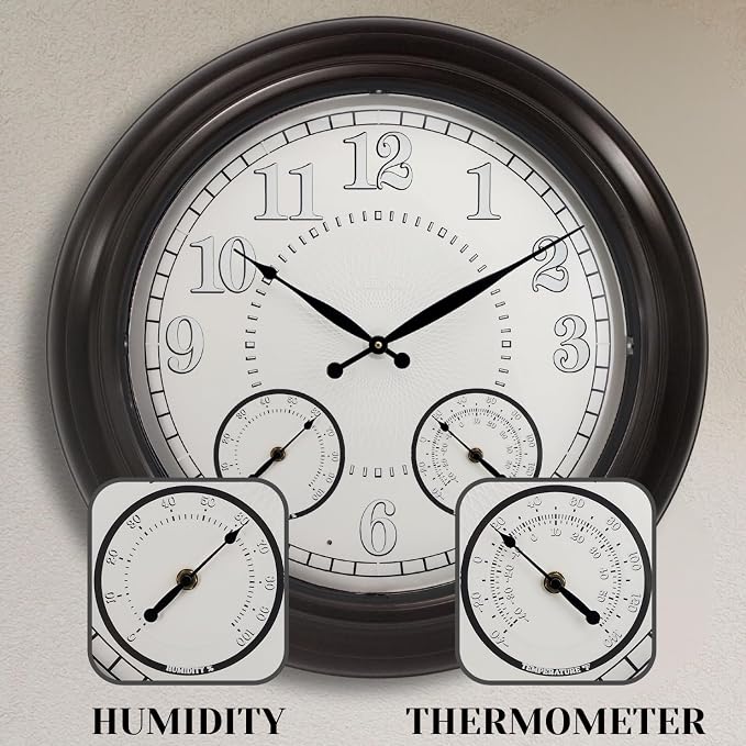24 inch Illuminated Outdoor Clock