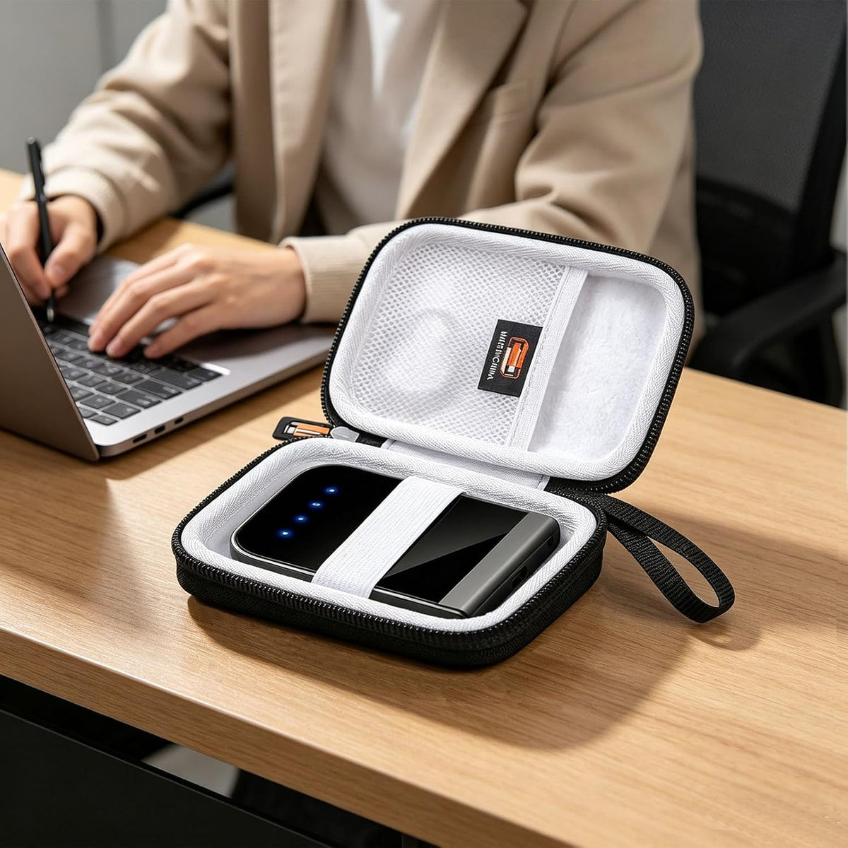 Carrying Case Compatible with Shopify Tap & Chip Card Reader 5299, POS Hardware Holder for Square Systems, Storage Box for Mobile Wireless Sale Credit Cards Swiper Device (Case Only)